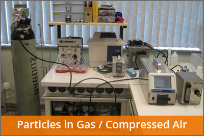 particles in gas compressed air