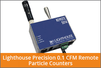 0.1 cfm remote particle counters